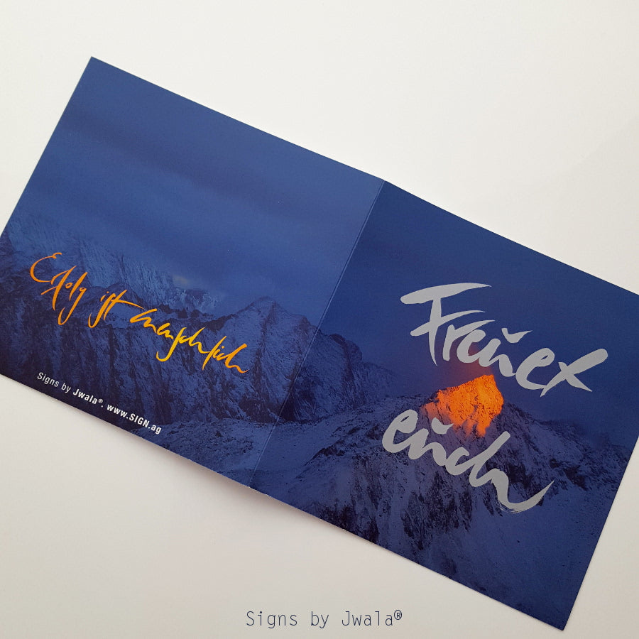 10 Klappkarten "Freuet euch" + Einlegeblatt