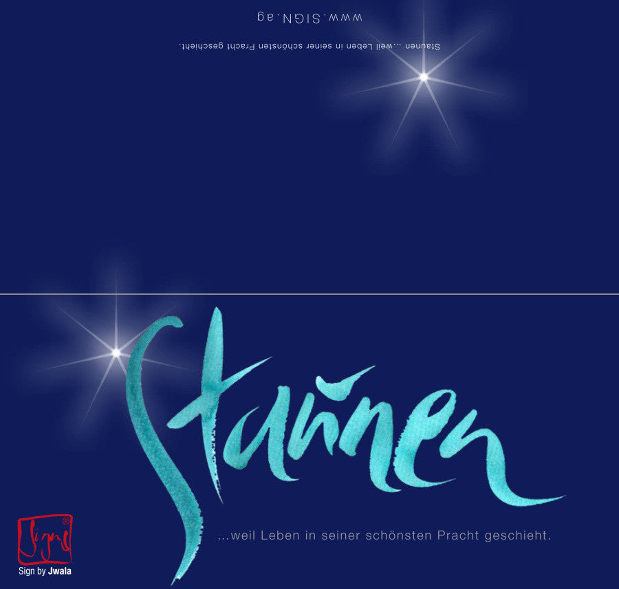 10 Klappkarten "Staunen"