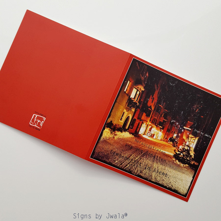 10 Klappkarten "Herausgetreten"