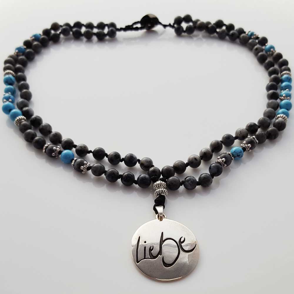 Liebe-Collier (Labradorit/Türkis)