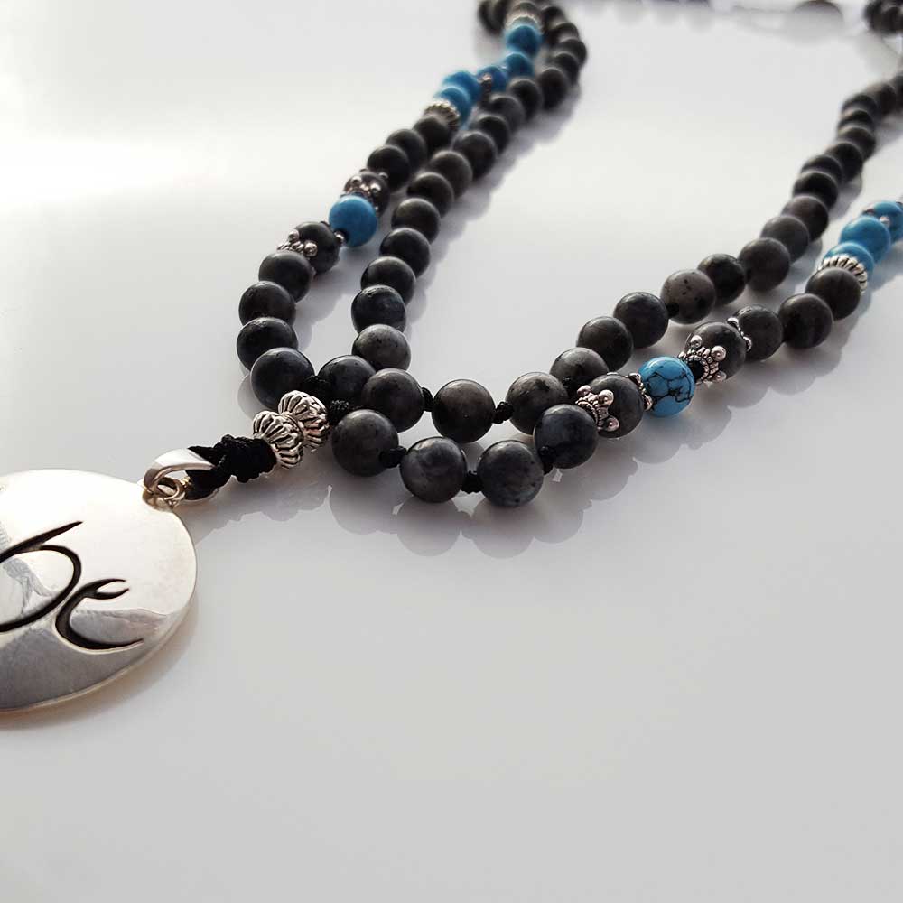 Liebe-Collier (Labradorit/Türkis)