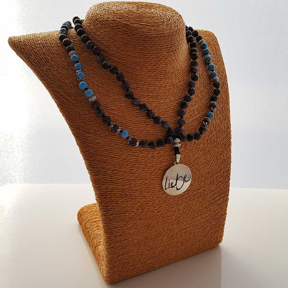 Liebe-Collier (Labradorit/Türkis)