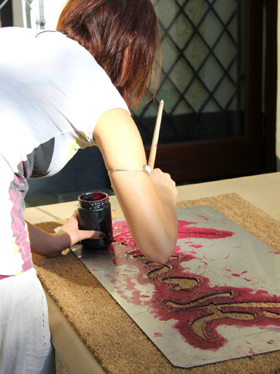 Fußmatte "Namasté" Rot