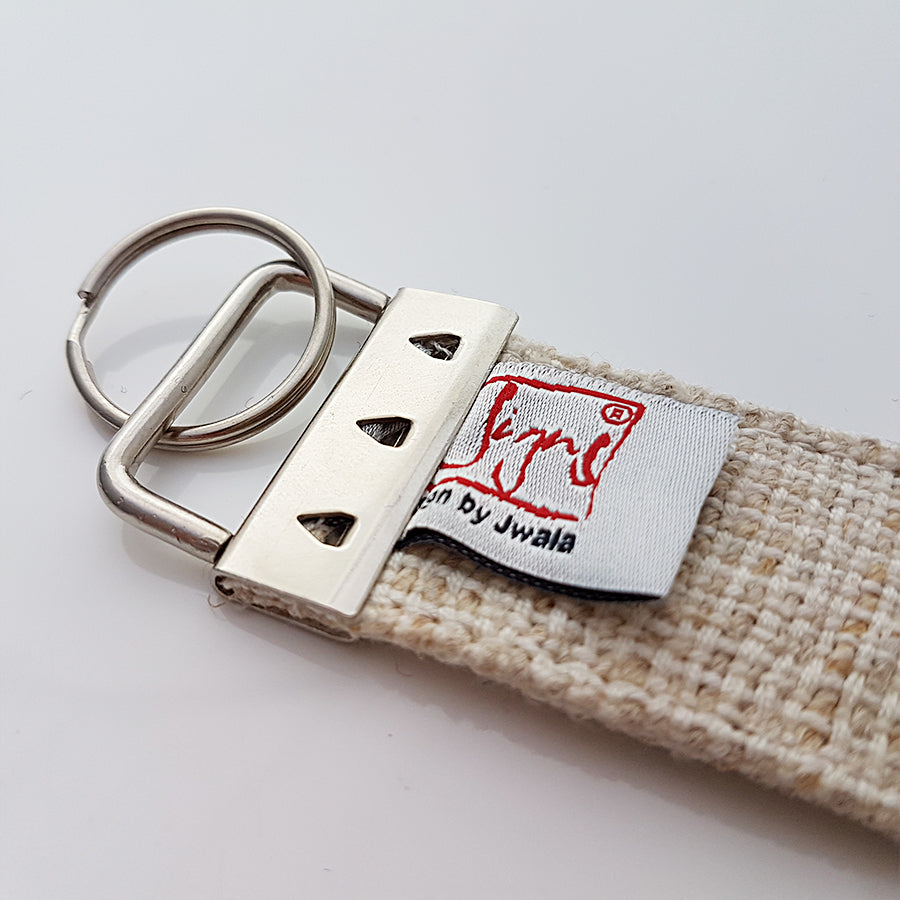 Schlüsselanhänger "Es geht mir richtig gut" Bauernleinen