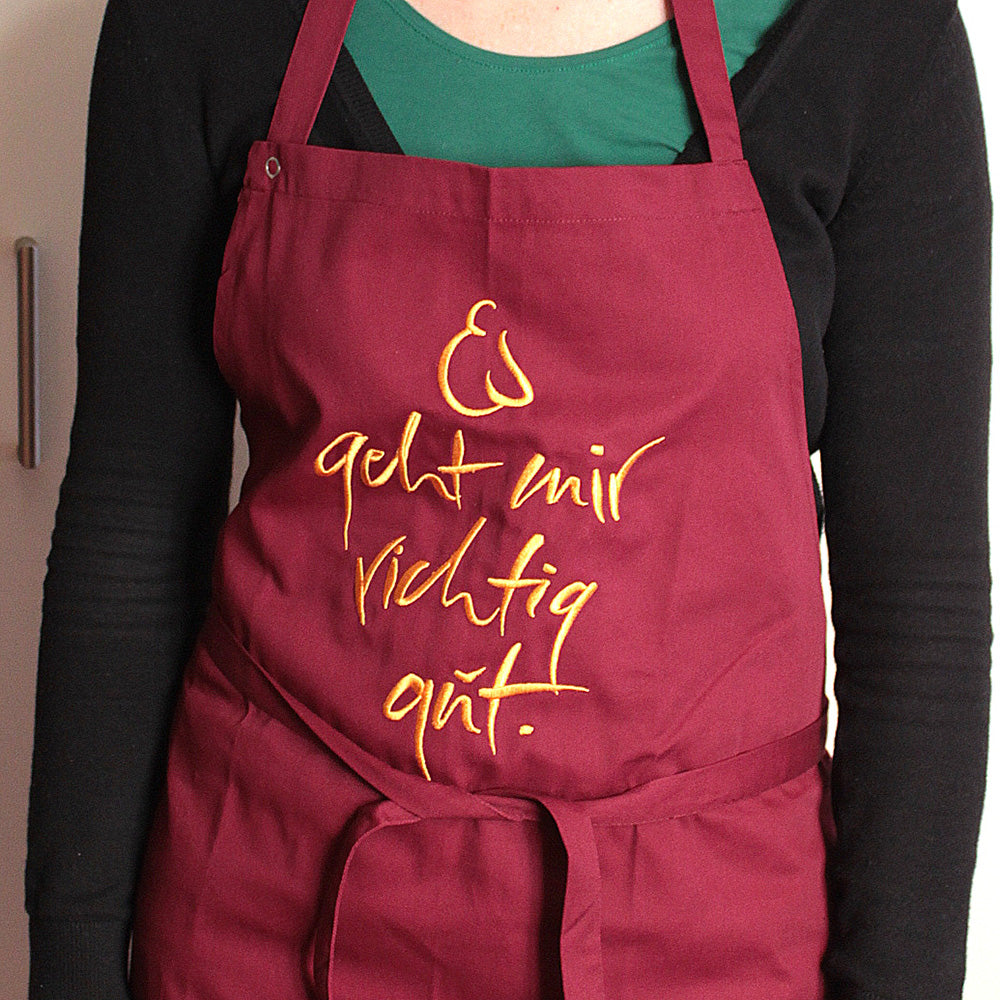 Schürze "Es geht mir richtig gut"