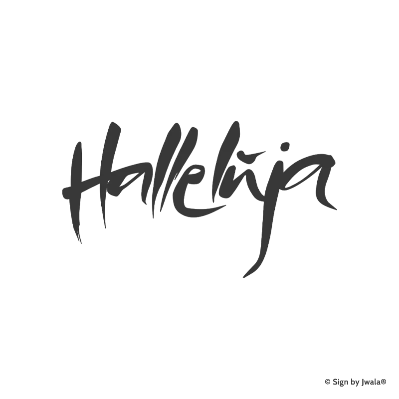 Die Botschaft „Halleluja“ wird auf Kissen, Kerzen, Karten, Orakelkarten, Wanddekoration, Sitzpolster, Malas und Gläsern aus dem SignShop Tirol angebracht und entfaltet dort ihre spirituelle Wirkung. Mit SignShop Tirol Logo und Copyright von Jwala®.