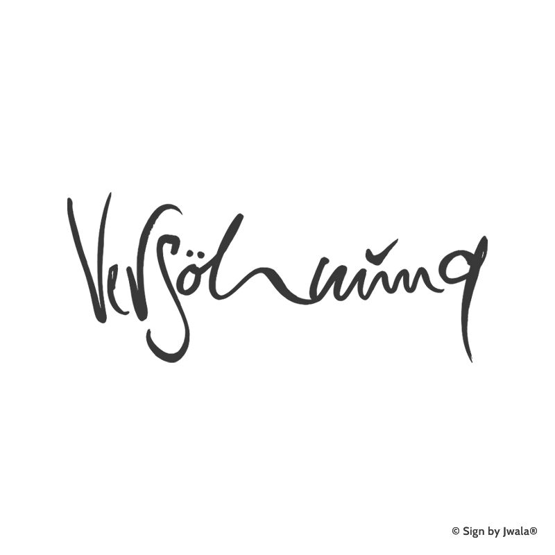 Die Botschaft „Versöhnung“ wird auf Kissen, Kerzen, Karten, Orakelkarten, Wanddekoration, Sitzkissen, Malas mit Halbedelsteinen und Gläsern aus dem SignShop Tirol angebracht und entfaltet dort ihre spirituelle Wirkung. Mit SignShop Tirol Logo und Copyright von Jwala®.