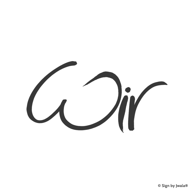 Die Botschaft „Wir“ wird auf Kissen, Kerzen, Karten, Orakelkarten, Wanddekoration, Sitzpolster, Malas und Gläsern aus dem SignShop Tirol angebracht und entfaltet dort ihre spirituelle Wirkung. Mit SignShop Tirol Logo und Copyright von Jwala®.