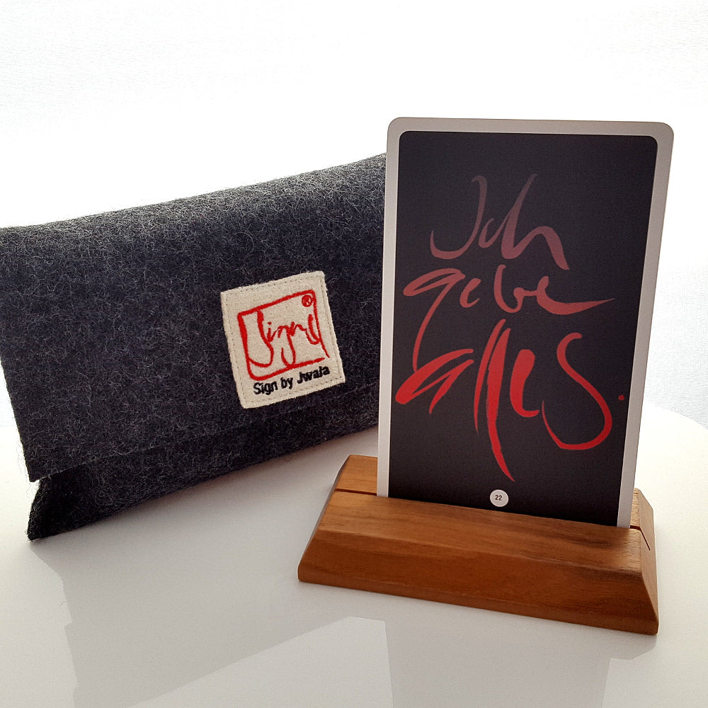 SignKarten-Set "Anthrazit" + Nuss