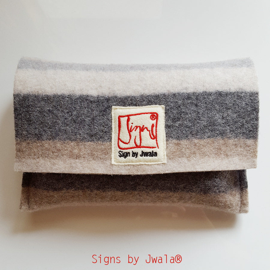 SignKarten-Set "Braun-Grau-Gestreift"