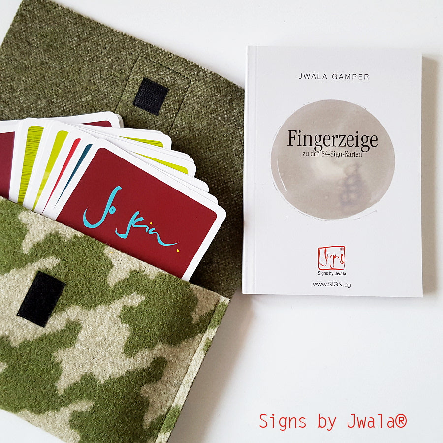 "Fingerzeige" SignKarten-Set "Hahnentritt Grün"