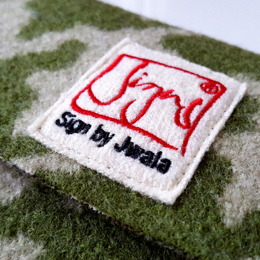 SignKarten-Tasche "Hahnentritt Grün" - Ohne Inhalt