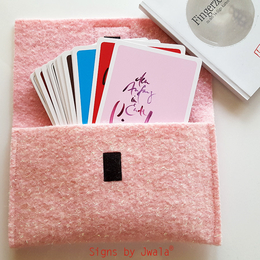 SignKarten-Set "Glitzer Rosa"