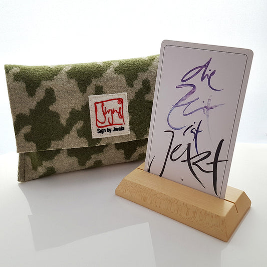 "Fingerzeige" SignKarten-Set "Hahnentritt grün" + Linde