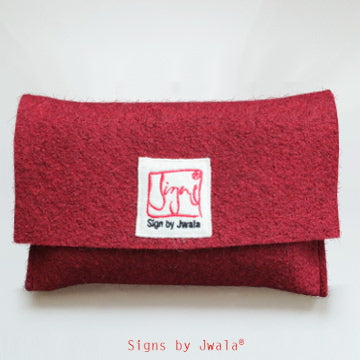 SignKarten-Tasche "Weinrot"