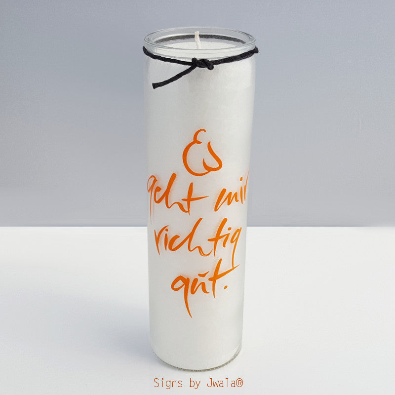 SignKerze "Es geht mir richtig gut" Farbe