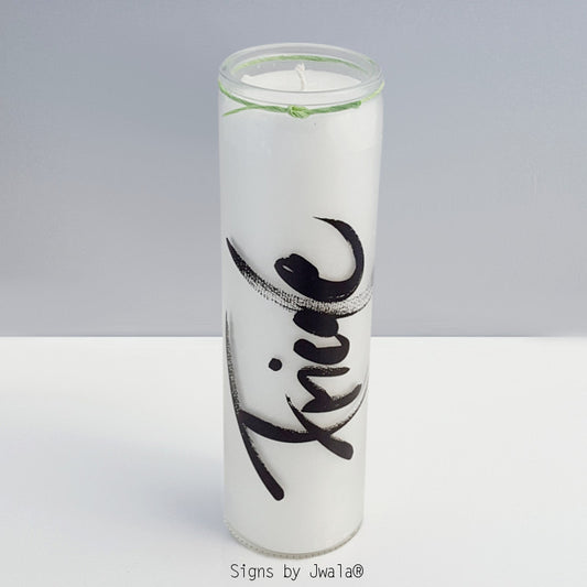 SignKerze "Friede" Klassik