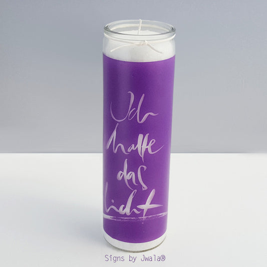 SignKerze "Ich halte das Licht" Farbe