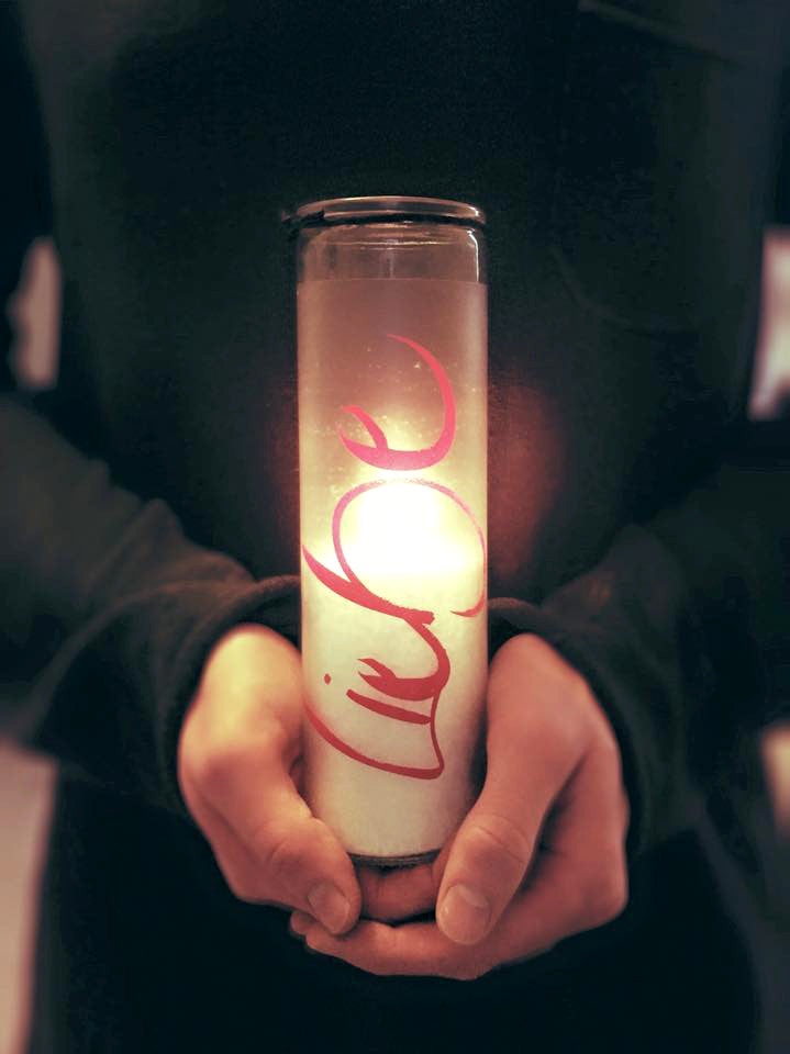 SignKerze "Liebe" Farbe