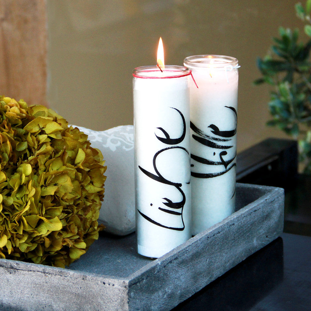 SignKerze "Liebe" Klassik