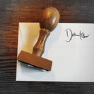 Stempel "Danke" aus Nussholz