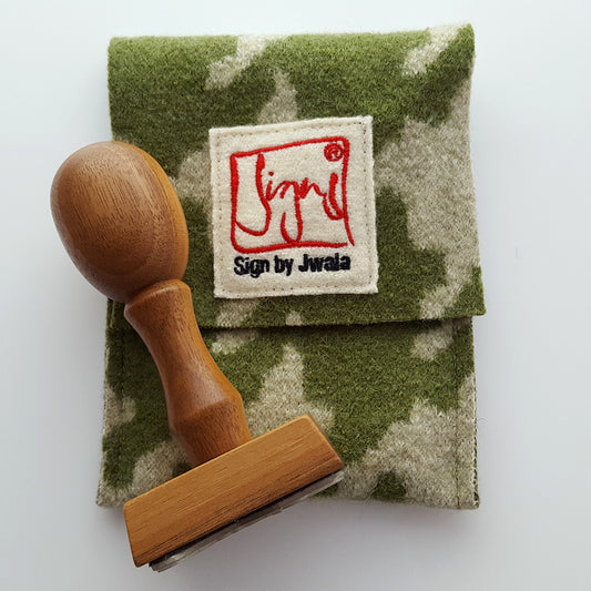 Stempel "Danke" aus Nussholz