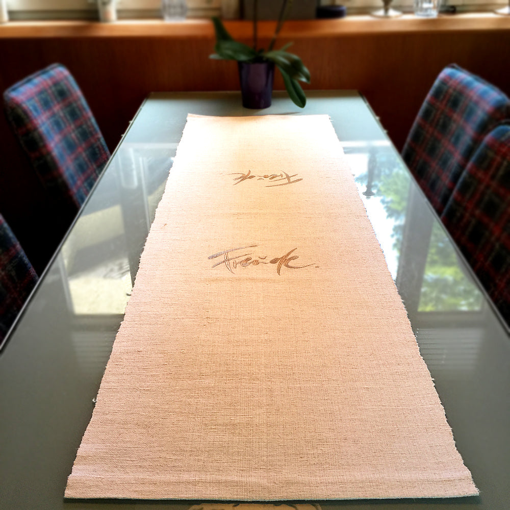 Tischläufer "Freude" Bauernleinen