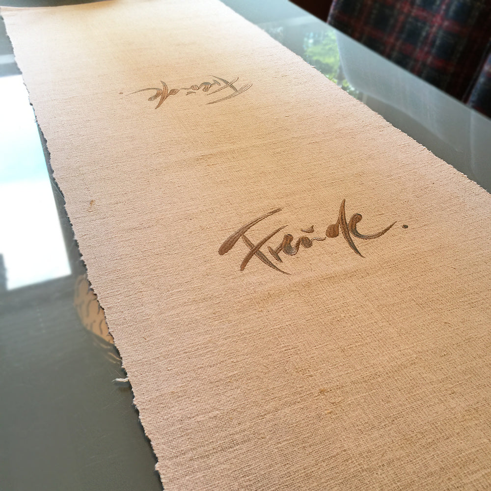 Tischläufer "Freude" Bauernleinen