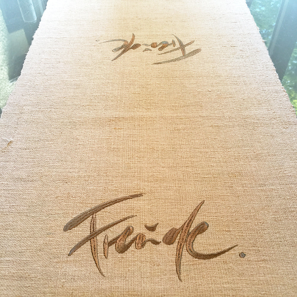 Tischläufer "Freude" Bauernleinen