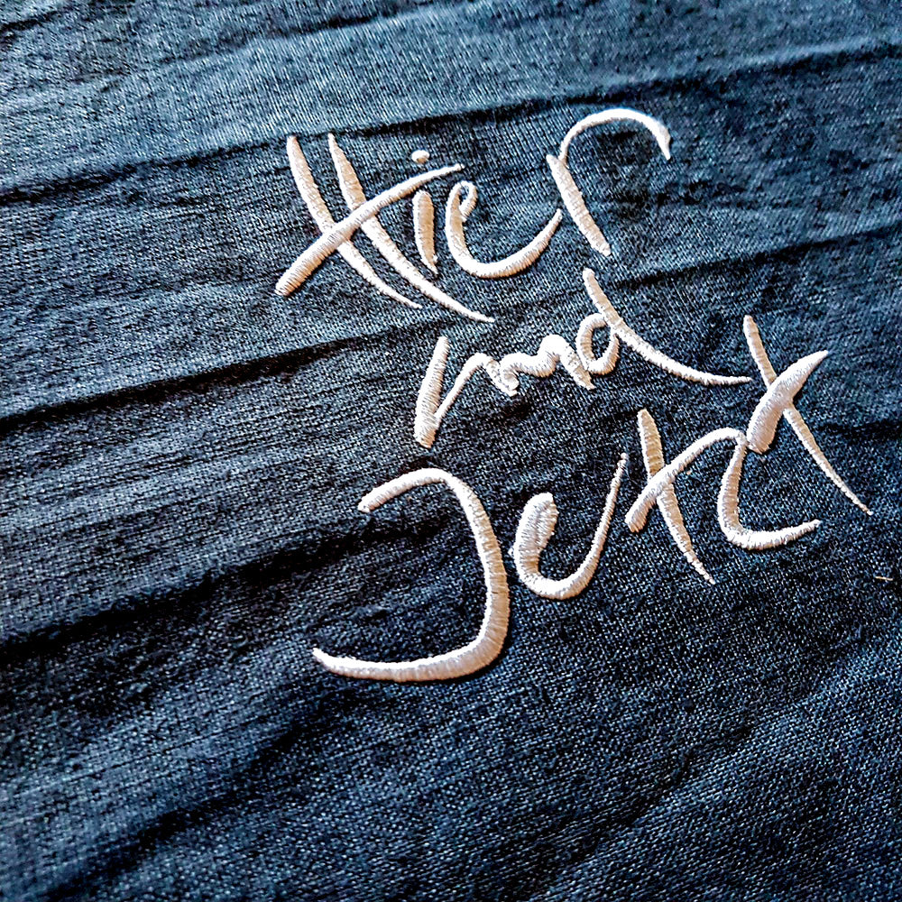 1 Tischset "Hier und Jetzt" Bauernleinen