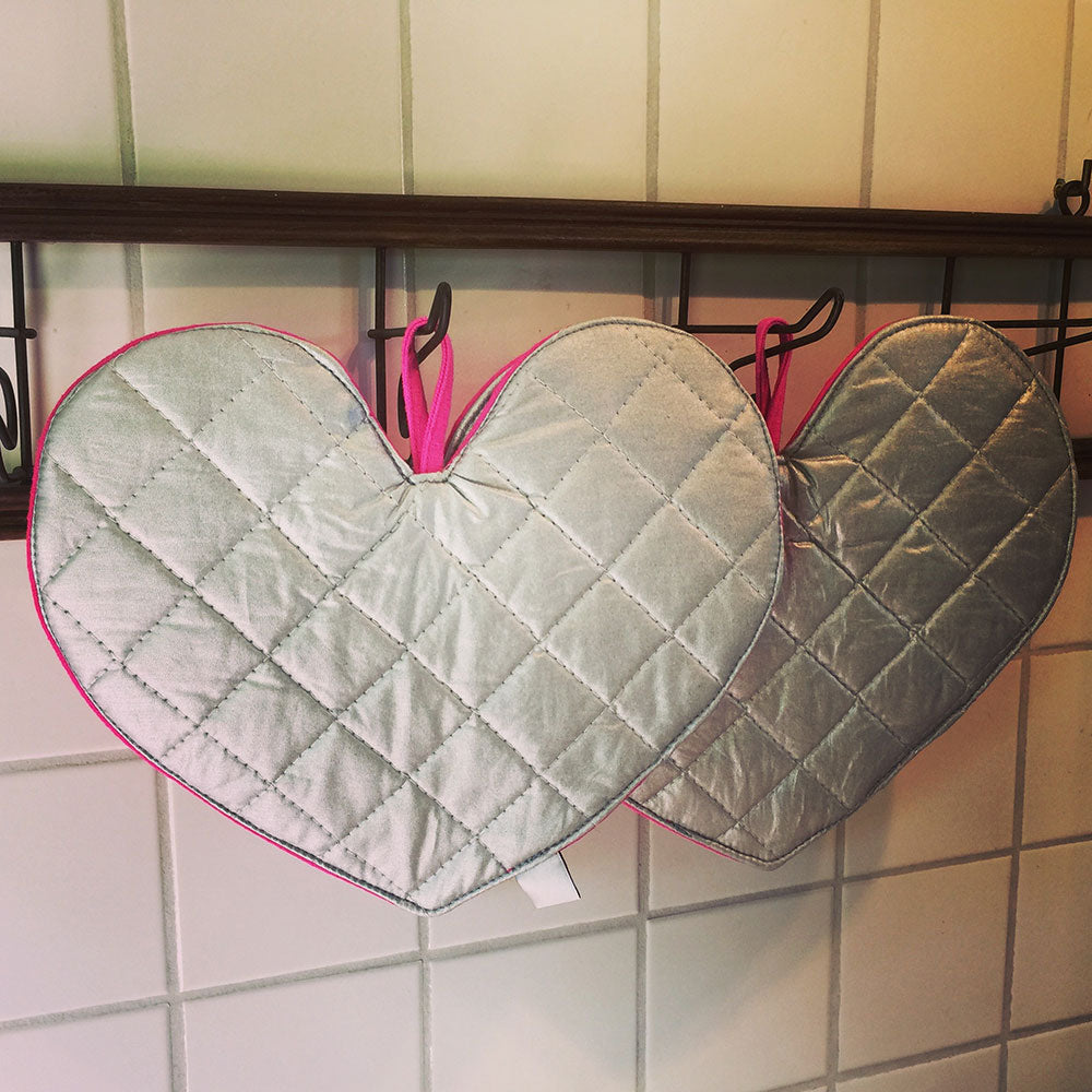 Topflappen 2er Set "Wie lieb ich dich hab"