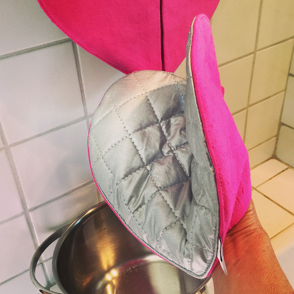 Topflappen 2er Set "Wie lieb ich dich hab"