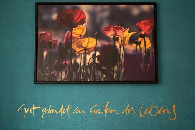 Wandtattoo "Gut gelandet im Garten des Lebens."