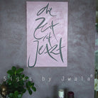 Wandtattoo "die Zeit ist Jetzt" - Graphit