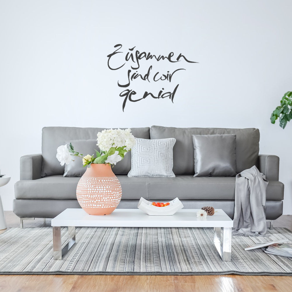 Wandtattoo "Zusammen sind wir genial"
