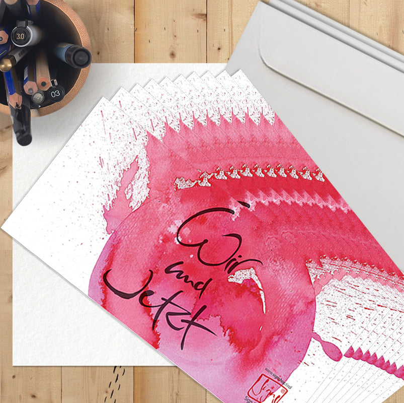 10 Klappkarten "Wir und Jetzt"