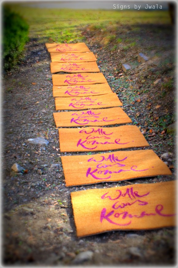 Fußmatte "Wolle was komme" Violett