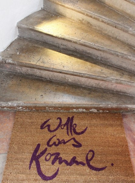 Fußmatte "Wolle was komme" Violett