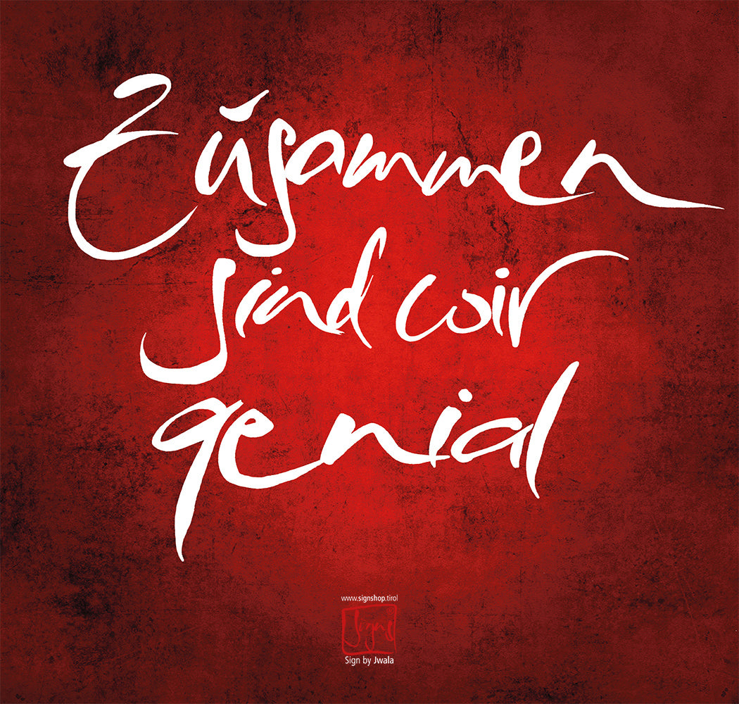 10 Klappkarten "Zusammen sind wir genial"